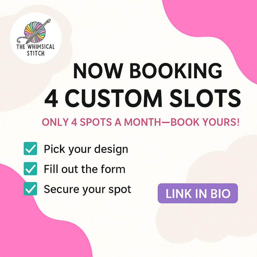 NOW BOOKING 4 CUSTOM SLOTS
